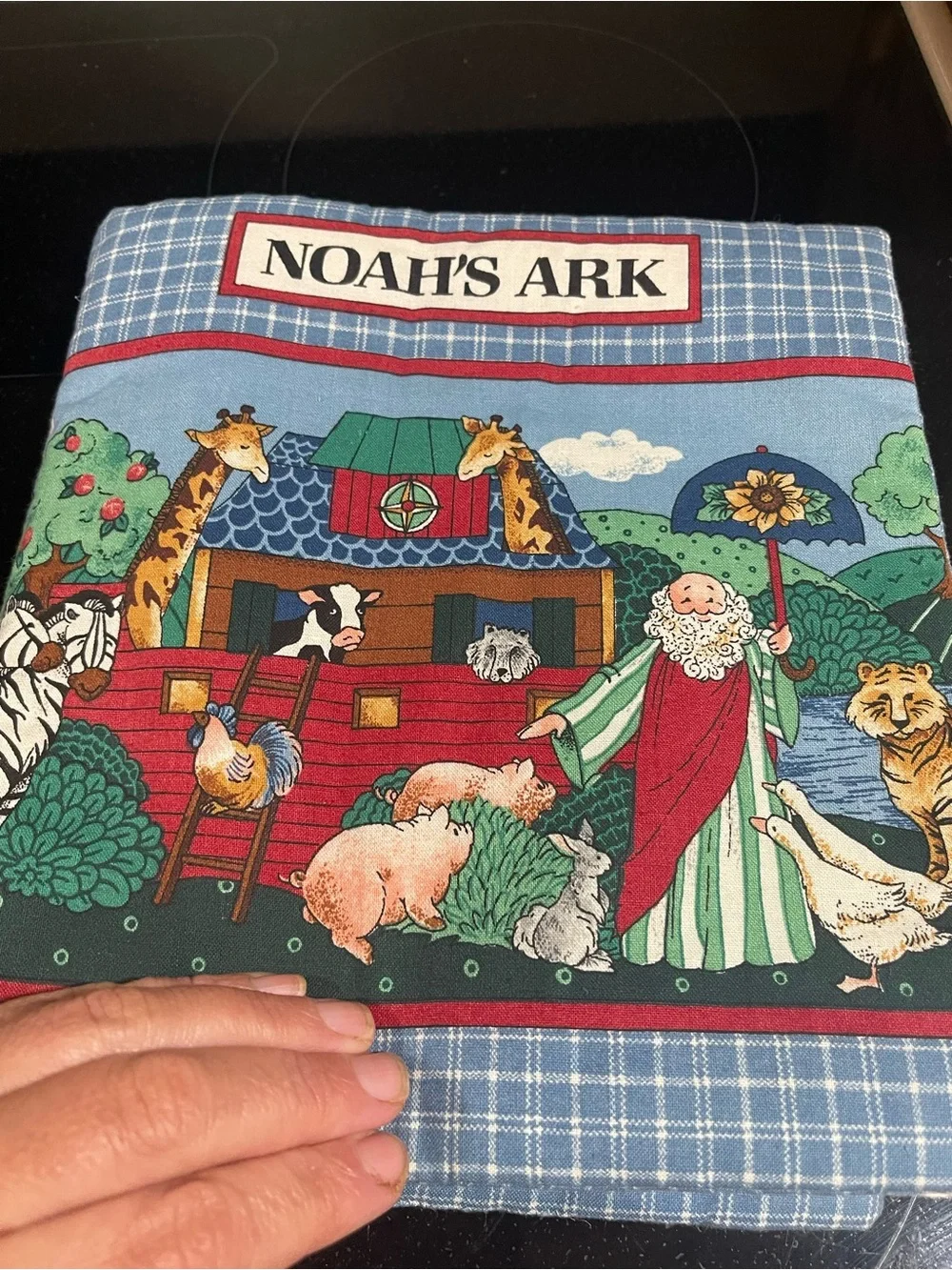 Vintage Kids Toddler Noah's Ark Soft Book Fabric Bible Christmas Gift Present